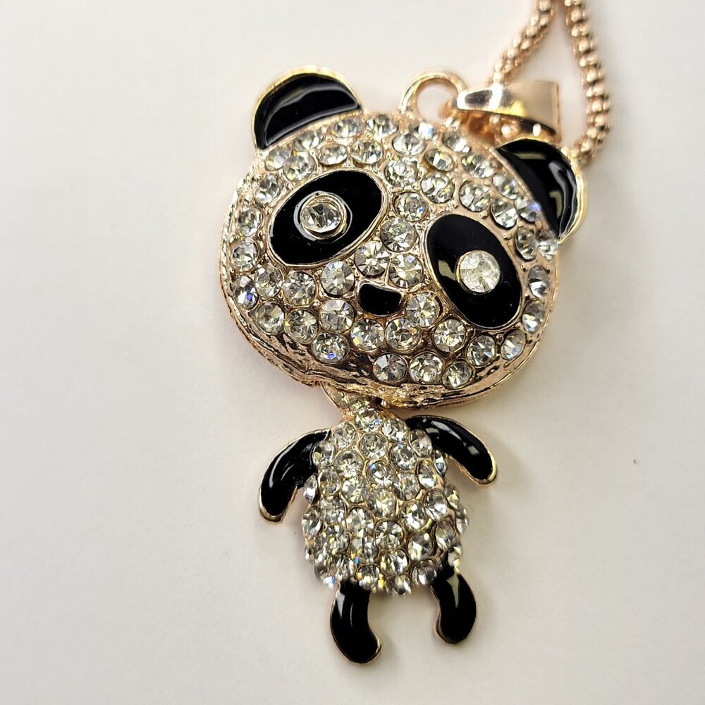 Crystal Panda Pendant Necklace - Picture 6 of 11